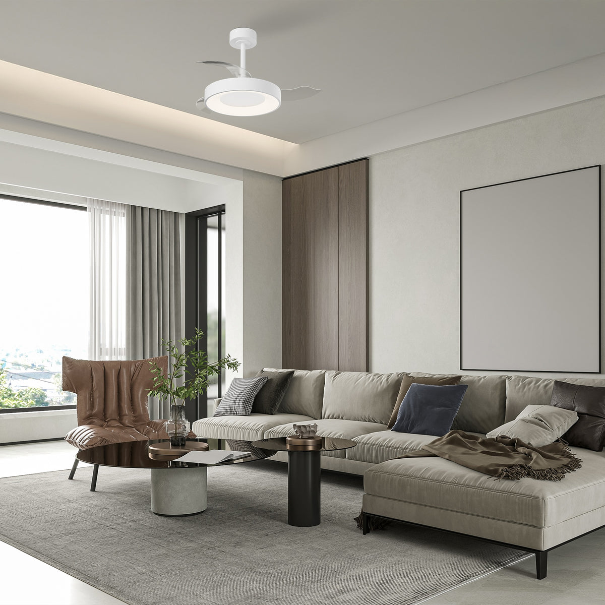 Mantra NISEKO FAN S stropni LED ventilator 91cm BIJELI