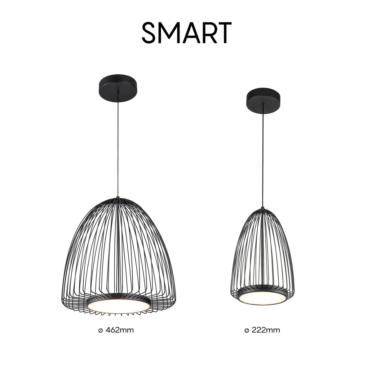 Mantra SMART viseća svjetiljka LED 43W 3000K Ø46CM CRNA