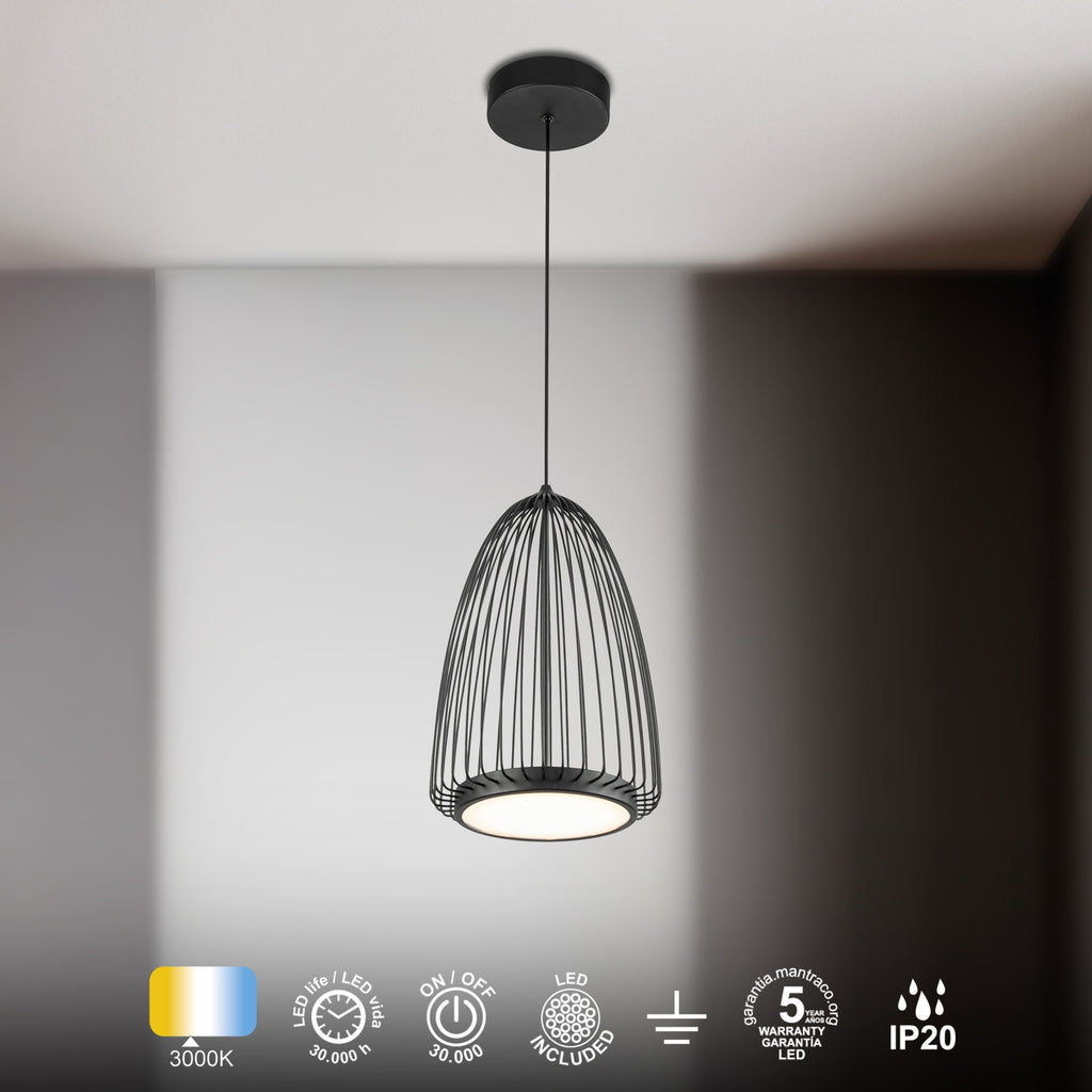 Mantra SMART viseća svjetiljka LED 20W 3000K Ø22CM CRNA