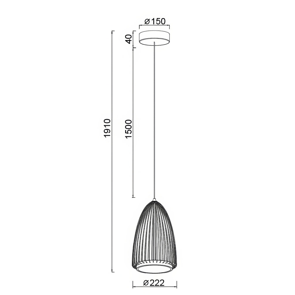 Mantra SMART viseća svjetiljka LED 20W 3000K Ø22CM CRNA