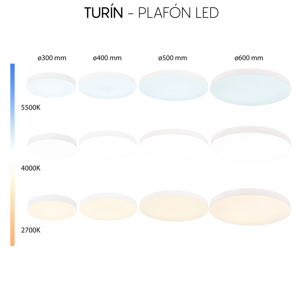 Mantra TURIN stropna svjetiljka LED 50W 60CM CCT BIJELA
