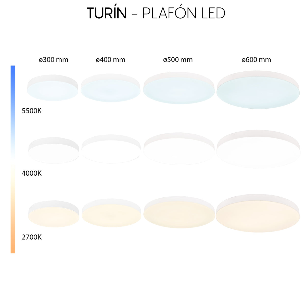 Mantra TURIN stropna svjetiljka LED 50W 60CM CCT BIJELA