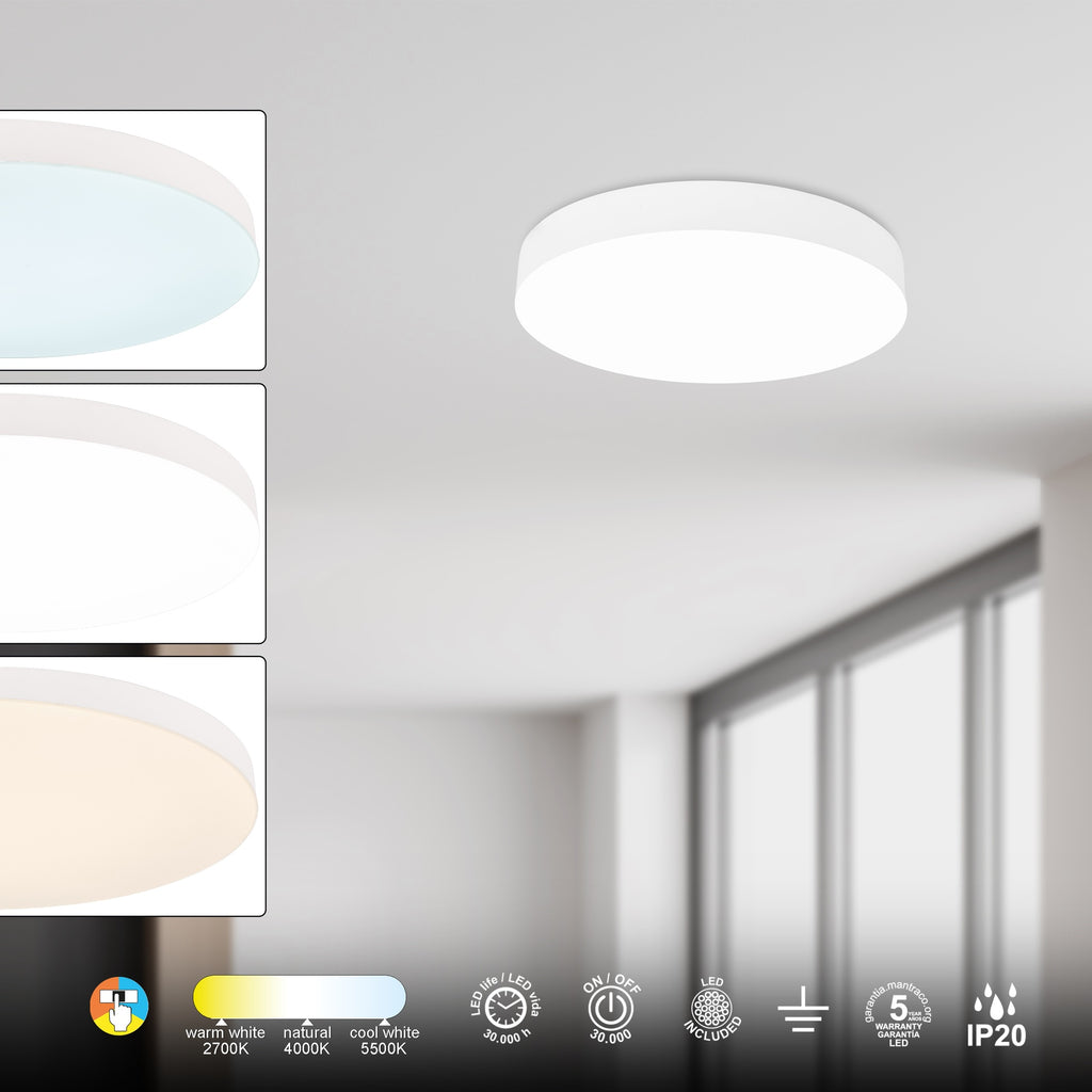 Mantra TURIN stropna svjetiljka LED 20W 30CM CCT BIJELA