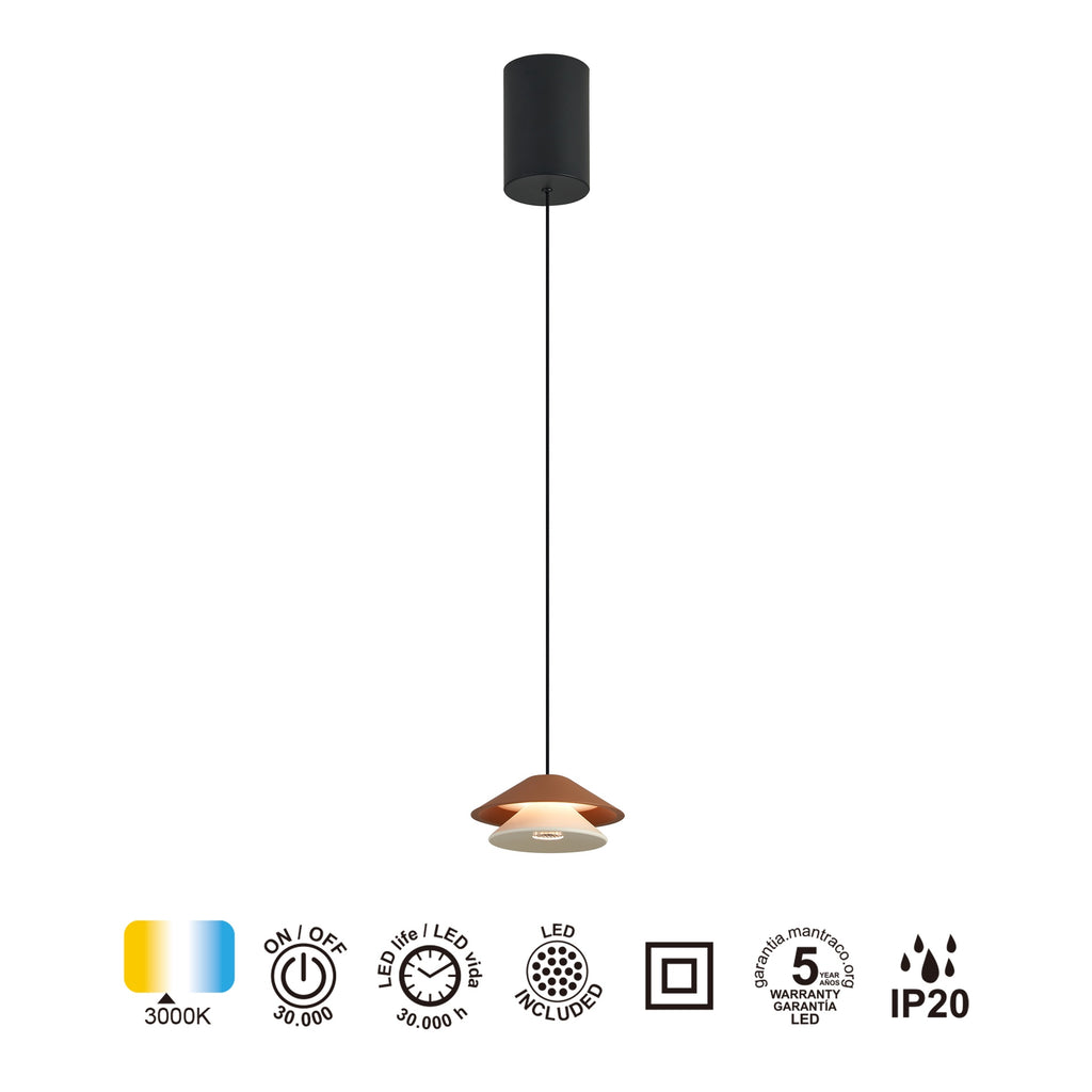 Mantra PICCOLA viseća svjetiljka LED 5W 3000K 130MM SMEĐA