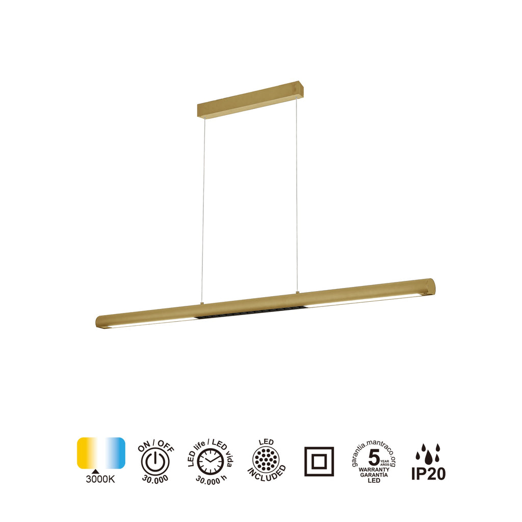 Mantra LINEAL viseća svjetiljka LED 24W 3000K 120CM ZLATNA