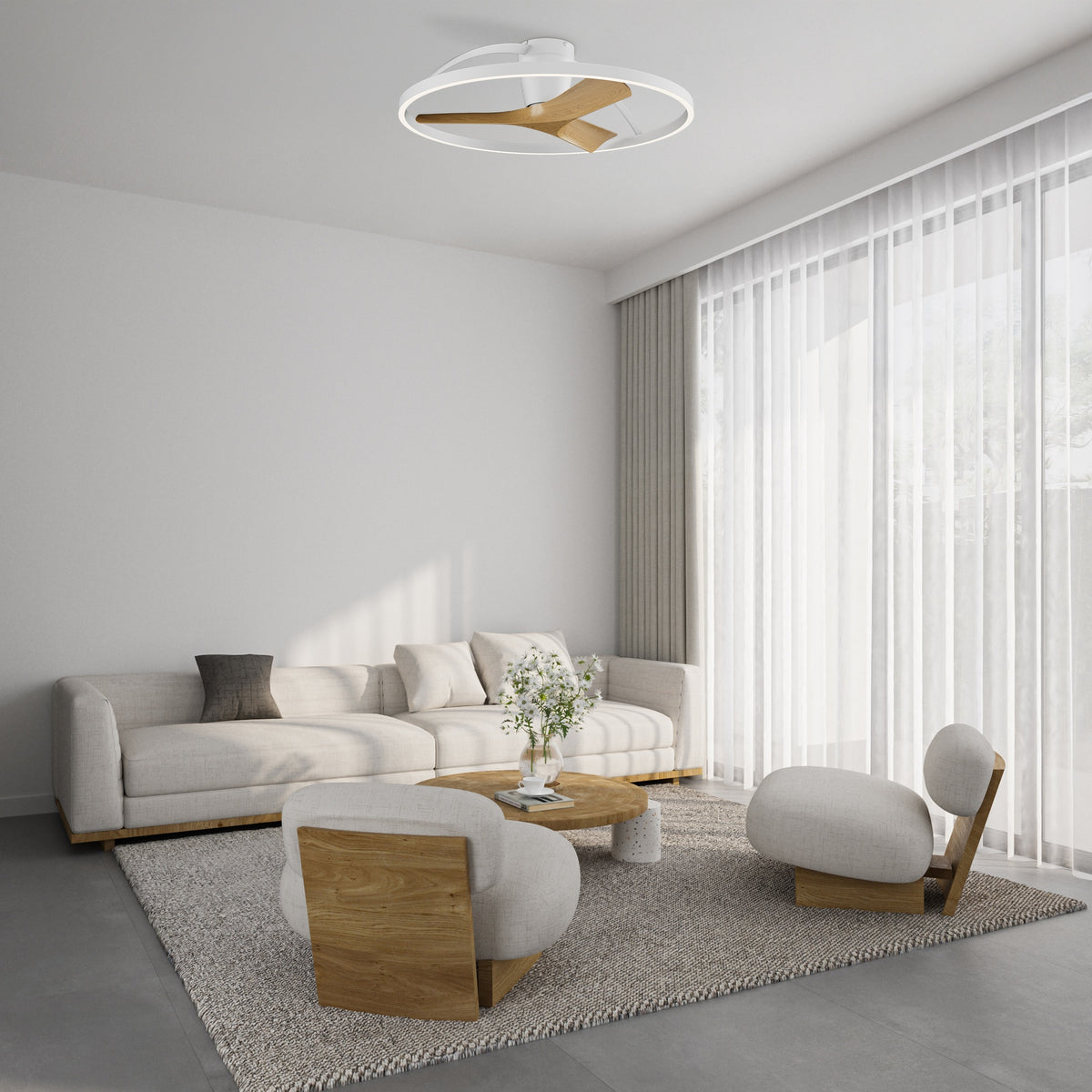Mantra NEPAL II M LED stropni ventilator 75cm DRVO/BIJELA
