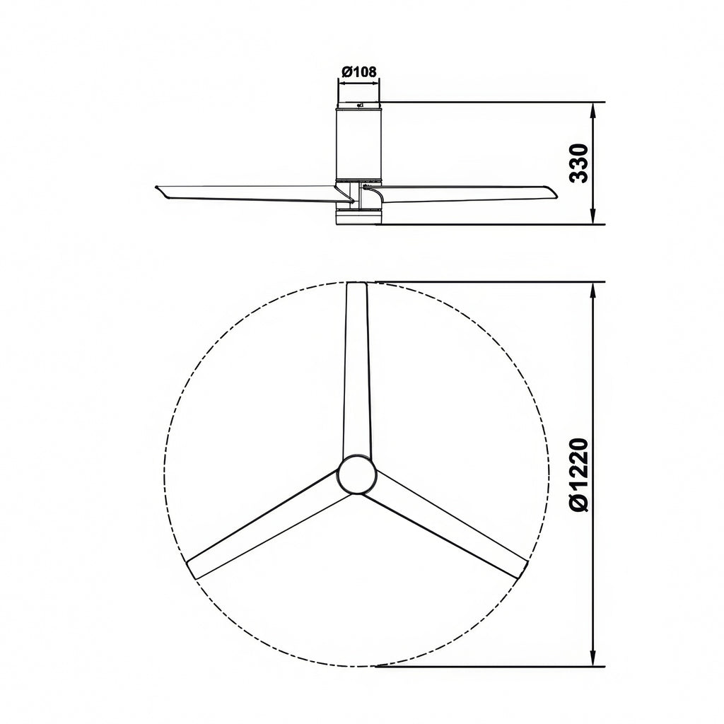 Mantra UP&DOWN FAN PAMETNI LED stropni ventilator 122cm BIJELI