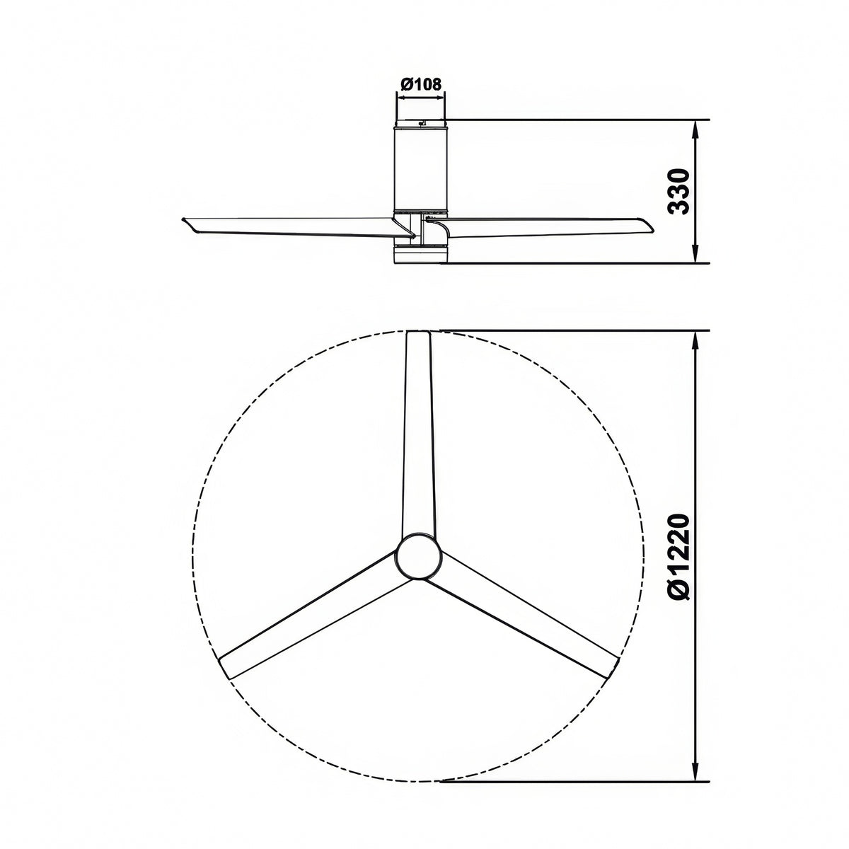 Mantra UP&DOWN FAN PAMETNI LED stropni ventilator 122cm BIJELI