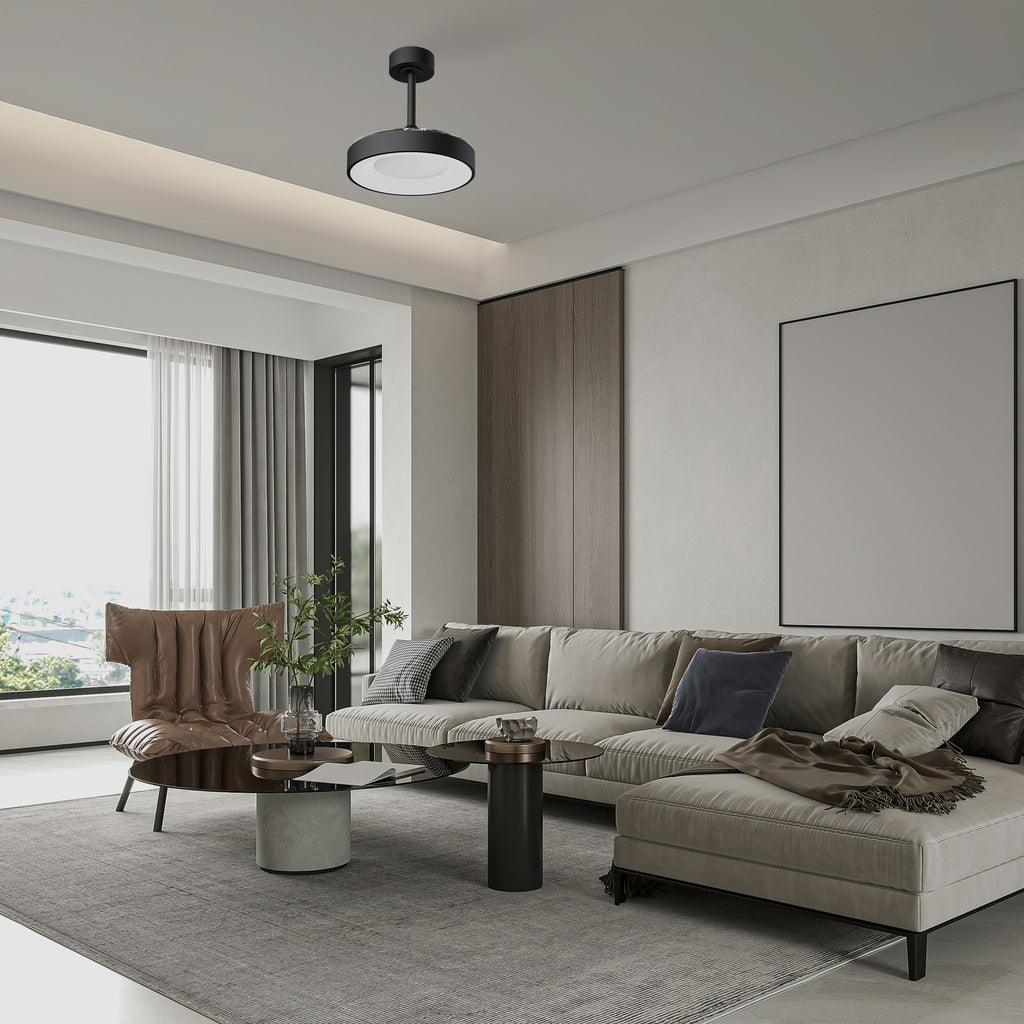 Mantra NISEKO FAN S stropni LED ventilator 91cm CRNI