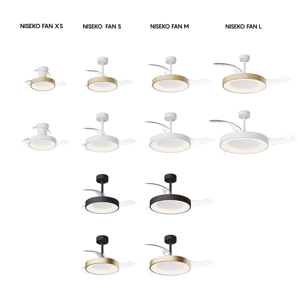 Mantra NISEKO FAN S stropni LED ventilator 91cm CRNI
