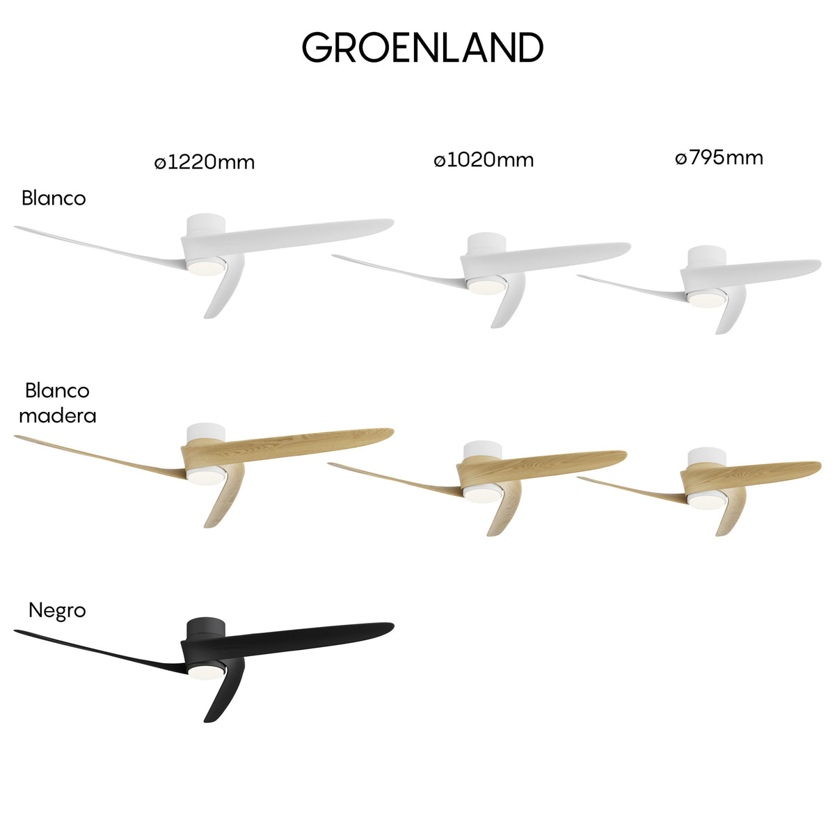 Mantra GROENLAND XS LED stropni ventilator 79,5cm DRVO/BIJELA