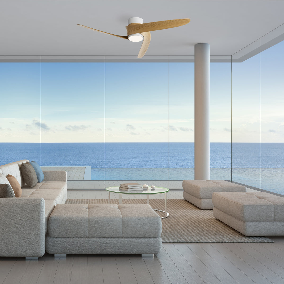 Mantra GROENLAND S PAMETNI LED stropni ventilator 102cm DRVO/BIJELA