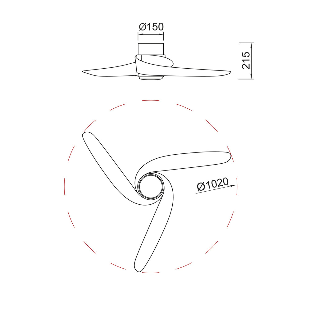 Mantra GROENLAND S PAMETNI LED stropni ventilator 102cm DRVO/BIJELA