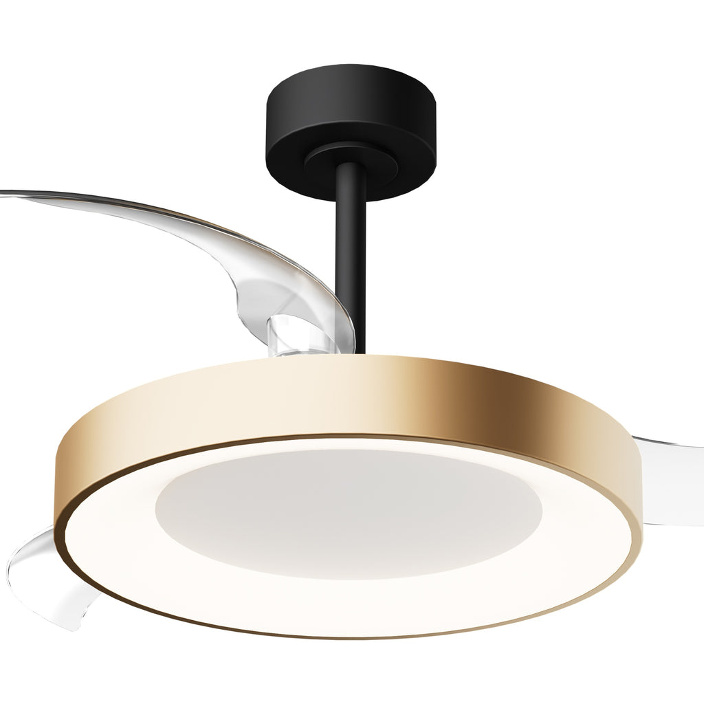 Mantra NISEKO FAN M stropni LED ventilator 106cm ZLATO/CRNA