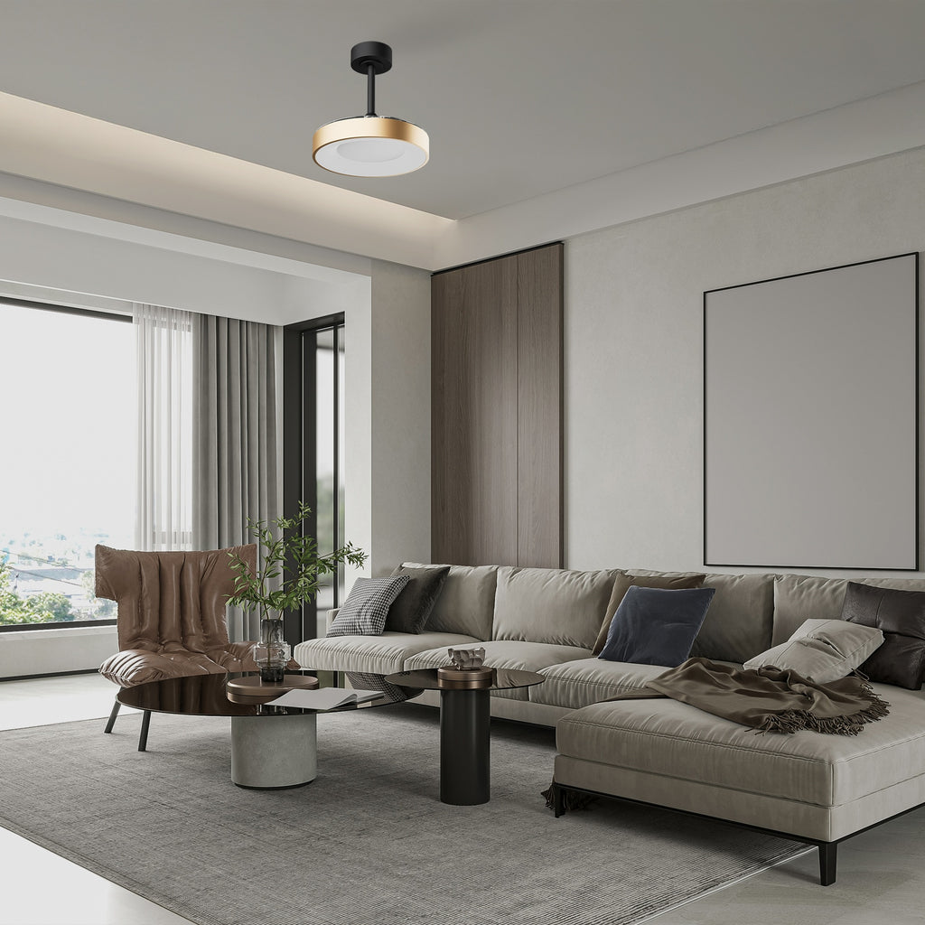 Mantra NISEKO FAN S stropni LED ventilator 91cm ZLATO/CRNA