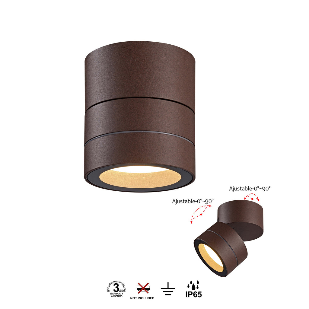 Mantra SALER vanjska stropna/zidna svjetiljka 1xGX53 IP65 SMEĐA