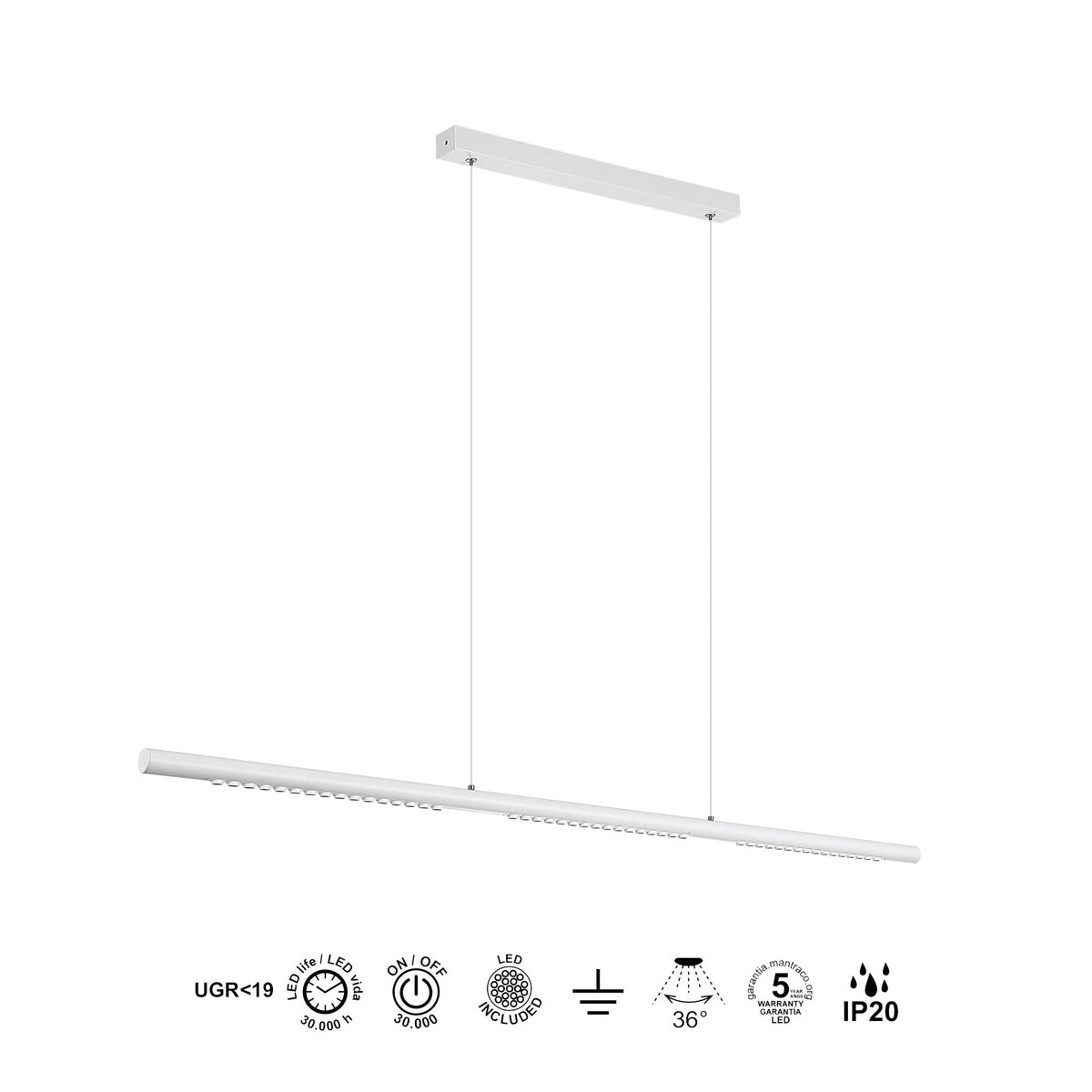 Mantra MECA LINEARNA SVJETILJKA 25W 3000K 1200mm BIJELA