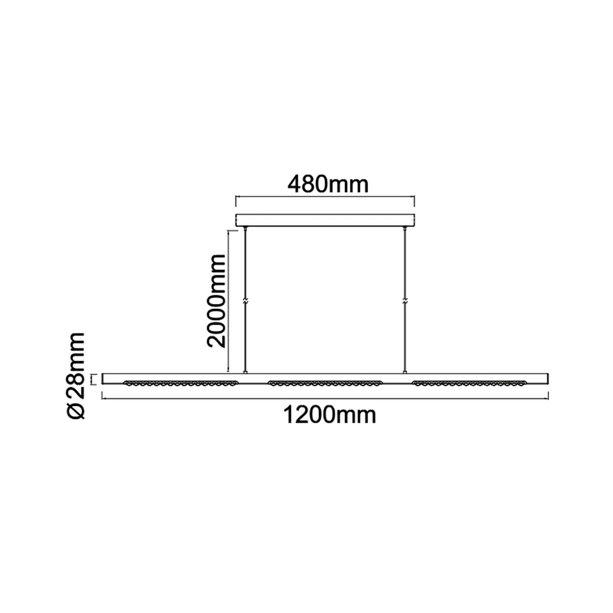 Mantra MECA LINEARNA SVJETILJKA 25W 3000K 1200mm BIJELA