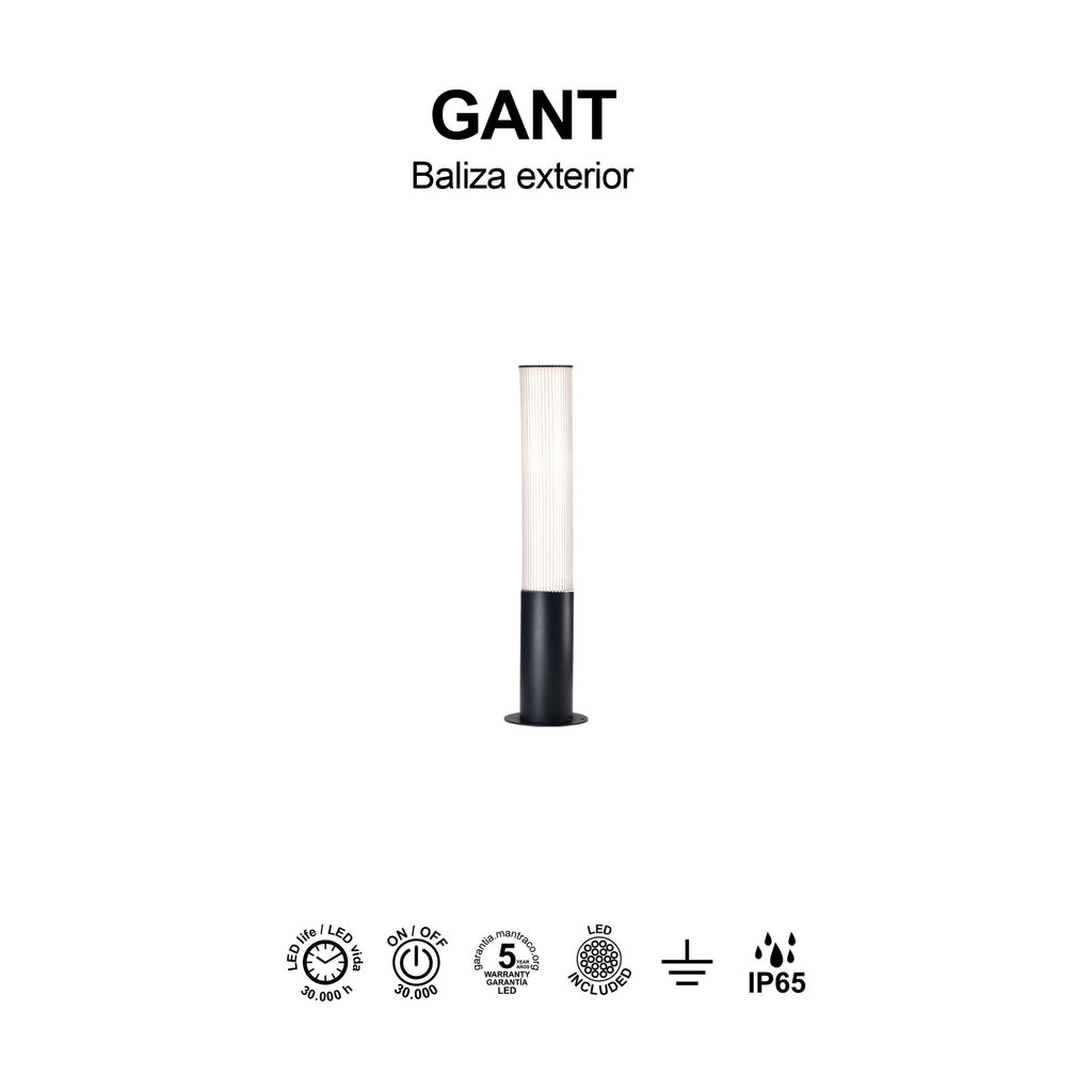 Mantra GANT vanjska podna LED svjetiljka 18W 3000K 65CM IP65 CRNA
