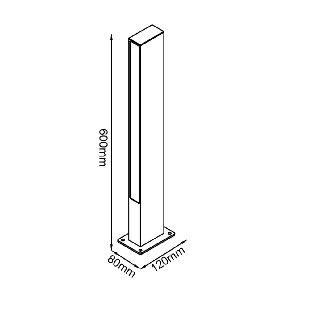 Mantra LOTUS vanjska podna LED svjetiljka 10W 3000K IP65 600MM TAMNO SIVA