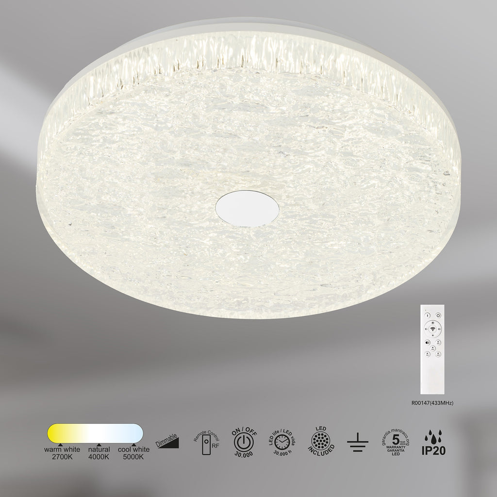 Mantra FROZEN DIMABILNA stropna svjetiljka LED 45W CCT 48CM BIJELA