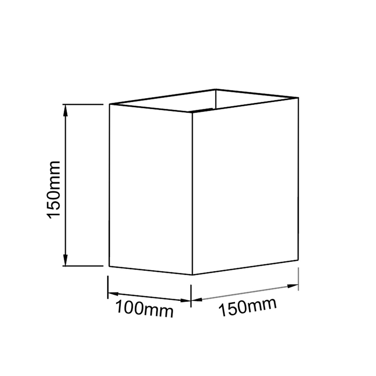 Mantra DAVOS vanjska zidna LED svjetiljka 20W 2700K IP65 150MM ZLATNA