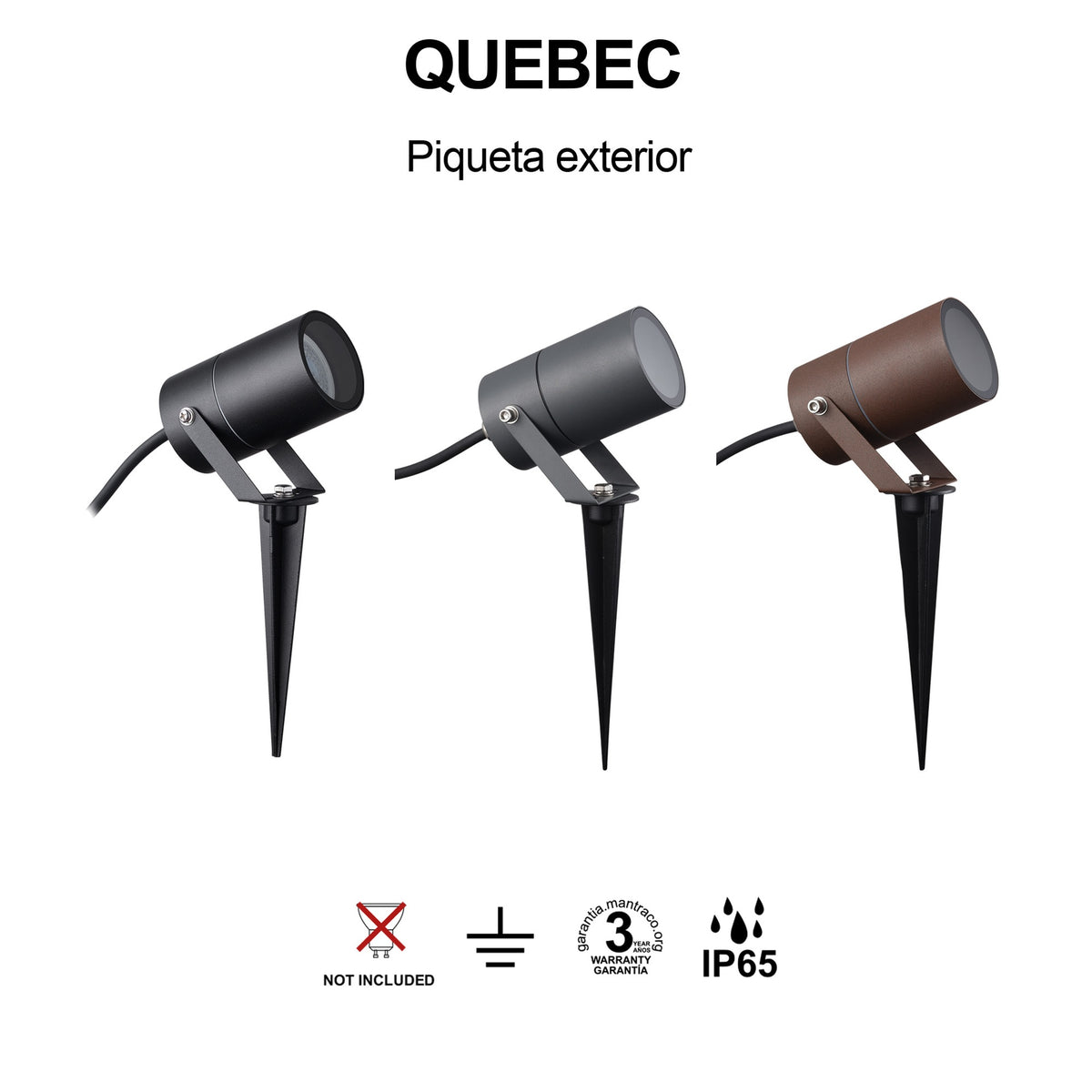 Mantra QUEBEC vanjska ubodna svjetiljka 1xGU10 IP65 SMEĐA