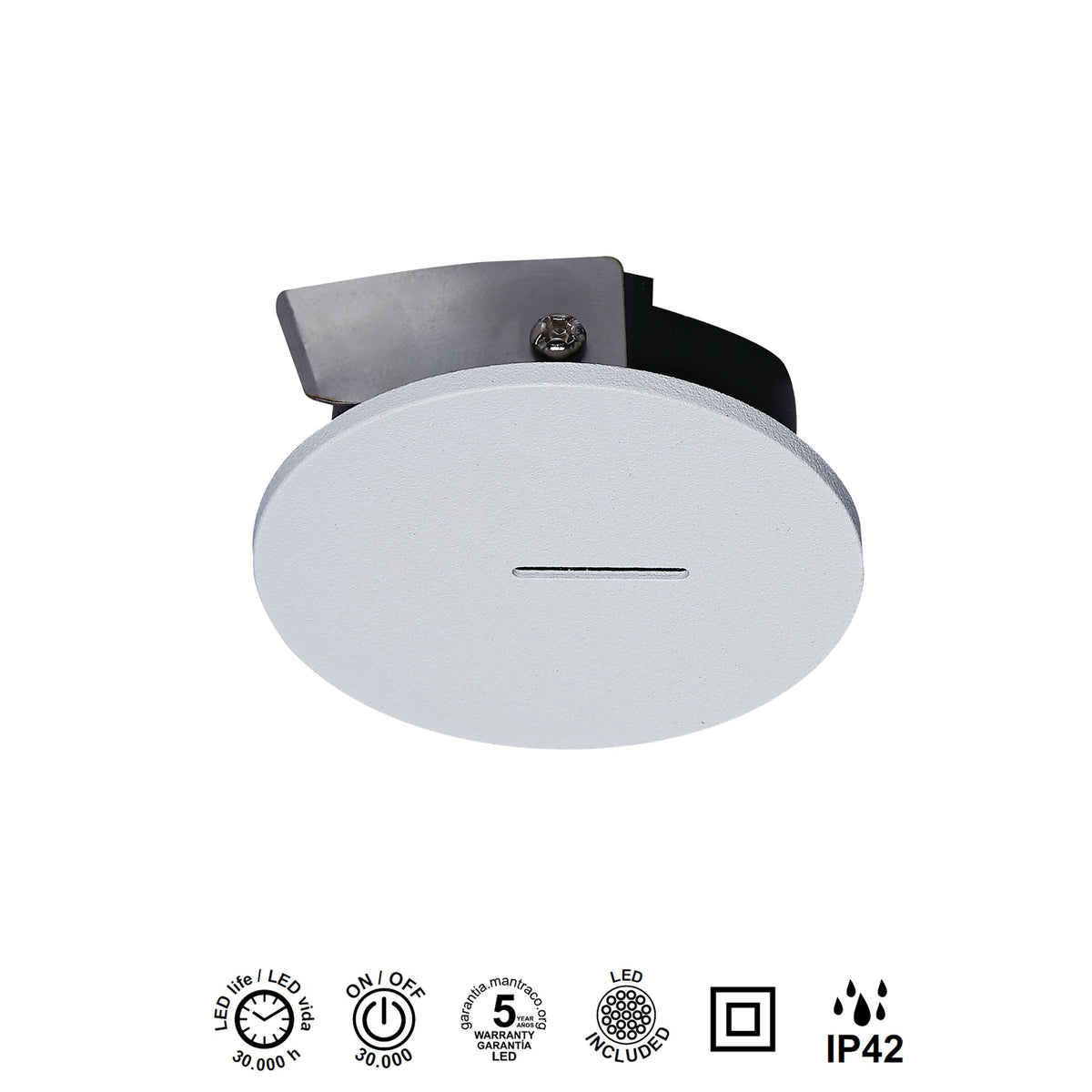 Mantra SOTAVENTO ZIDNA LED SVJETILJKA 3W 3000K IP42 OKRUGLA BIJELA