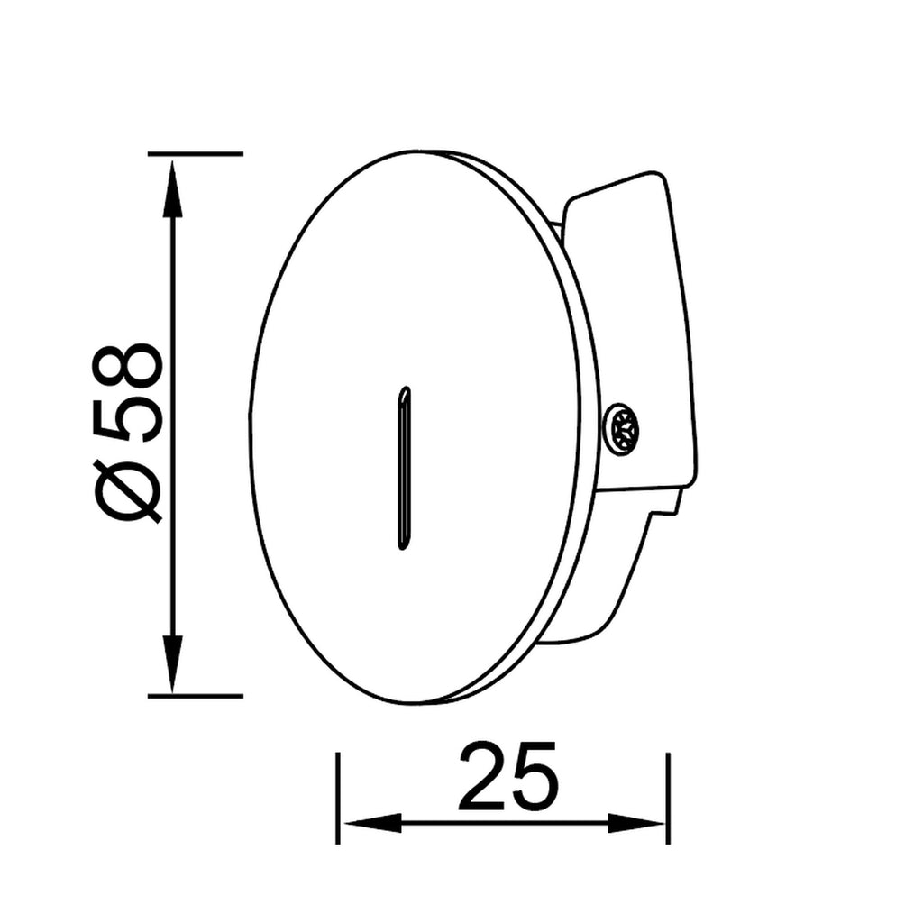 Mantra SOTAVENTO ZIDNA LED SVJETILJKA 3W 3000K IP42 OKRUGLA CRNA