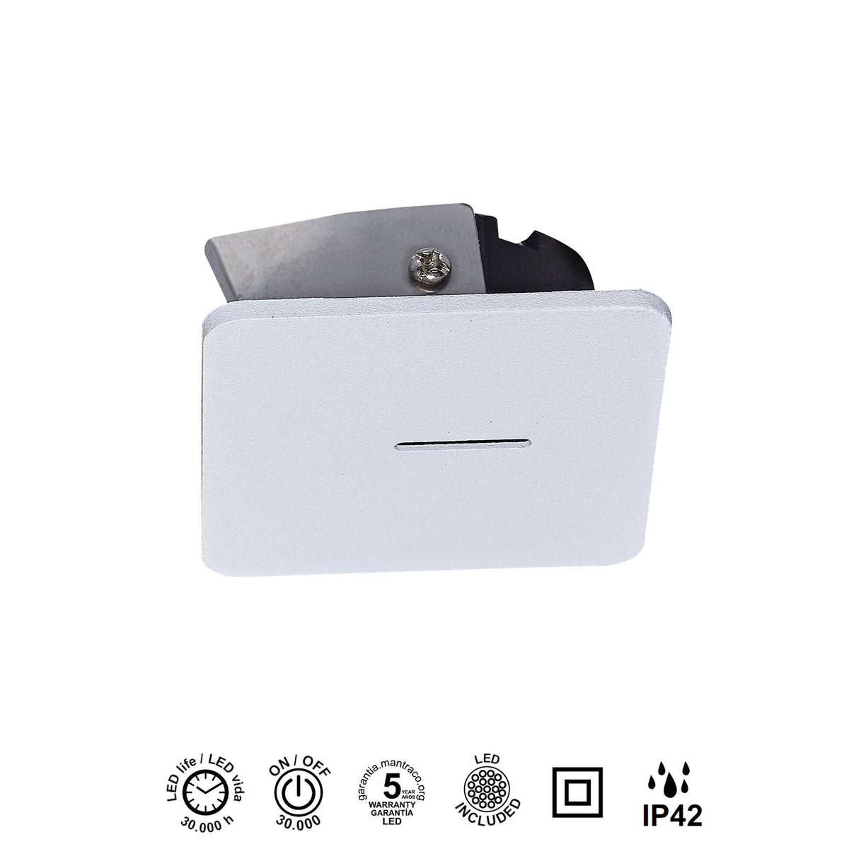 Mantra SOTAVENTO ZIDNA LED SVJETILJKA 3W 3000K IP42 KVADRATNA BIJELA