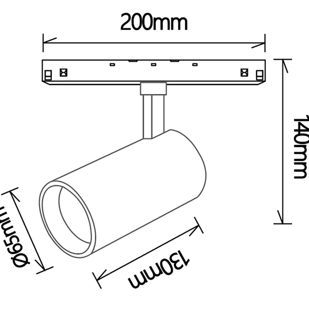 LED spot reflektor 20W 3000K 48V 13CM za Magnetni sustav Mantra MAGNETO, BIJELI