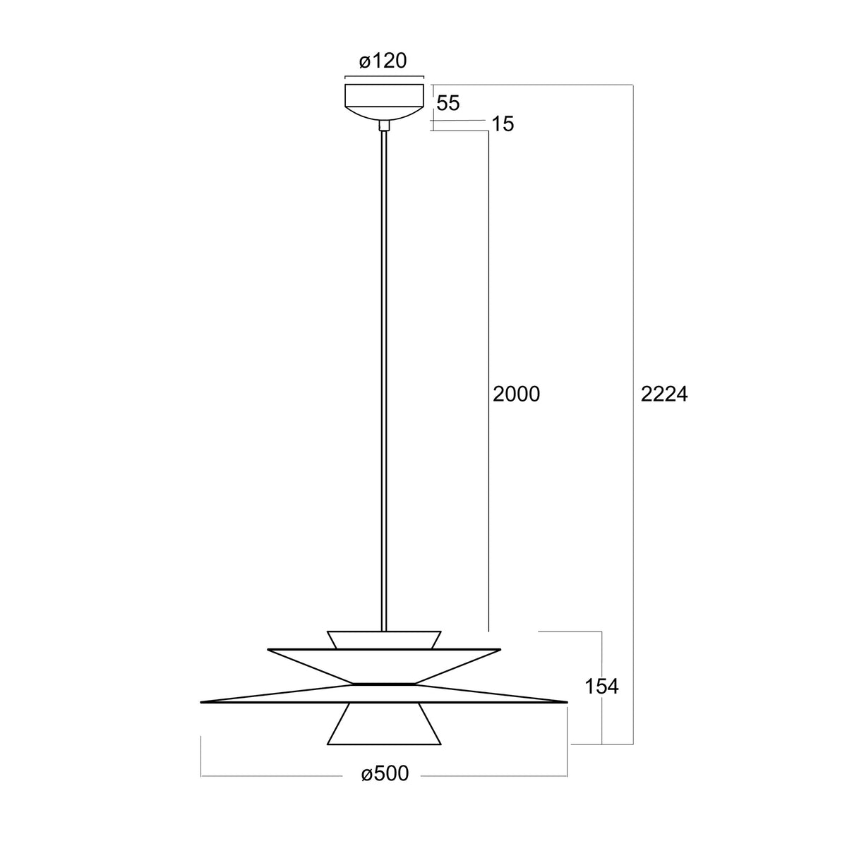 Mantra ESTRELLA DIMABILNA viseća svjetiljka LED 12W 3000K 50CM SMEĐA