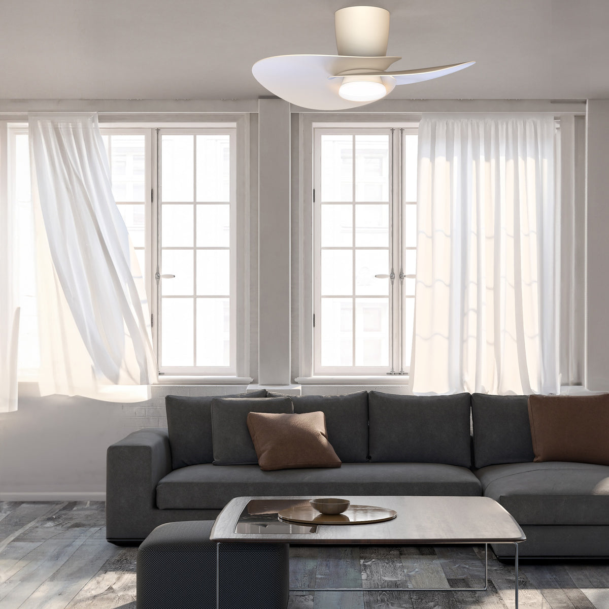 Mantra NENUFAR stropni LED ventilator 74cm BIJELI