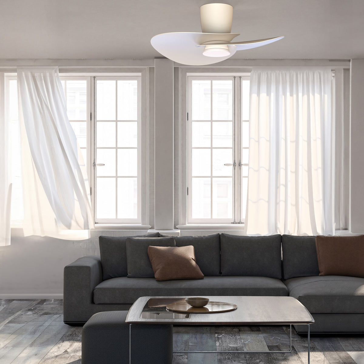 Mantra NENUFAR stropni LED ventilator 74cm BIJELI