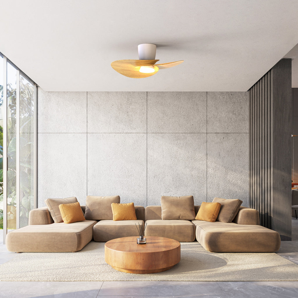 Mantra NENUFAR stropni LED ventilator 74cm DRVO/BIJELA