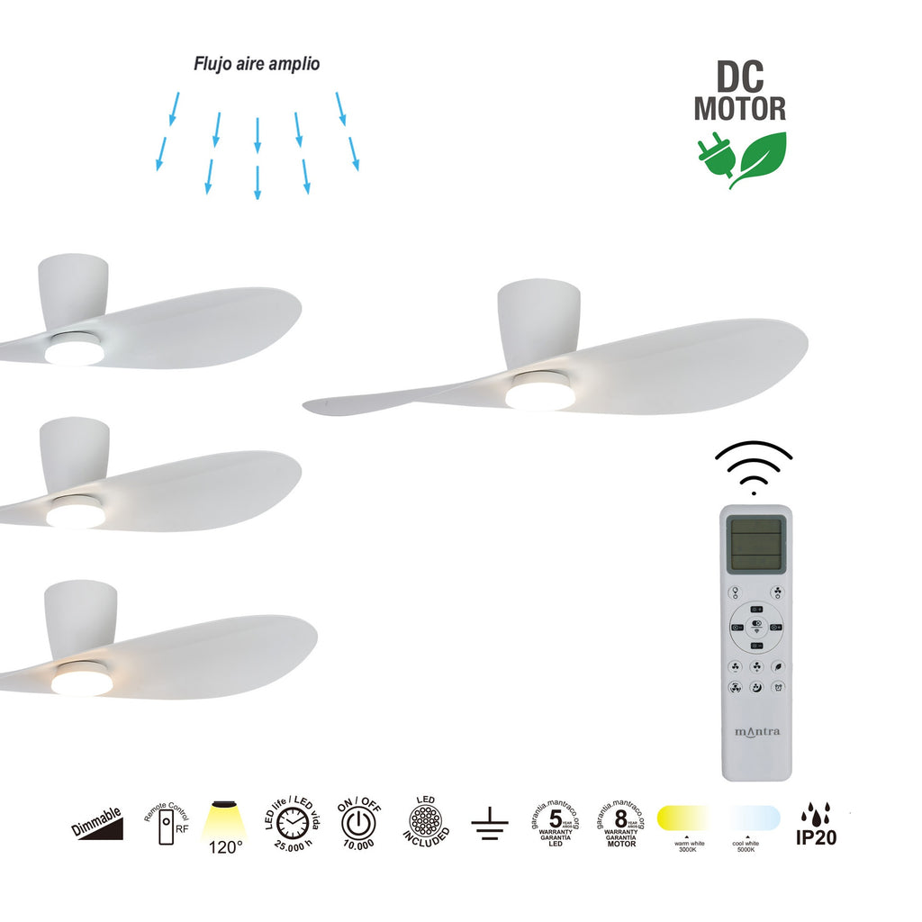 Mantra SURFER stropni LED ventilator 112cm BIJELA