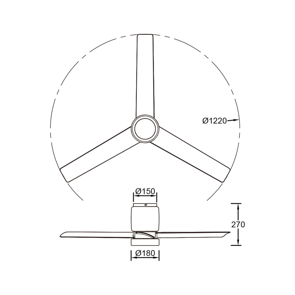Mantra CERAMICA L PAMETNI LED stropni ventilator 122cm BEŽ KERAMIKA/DRVO