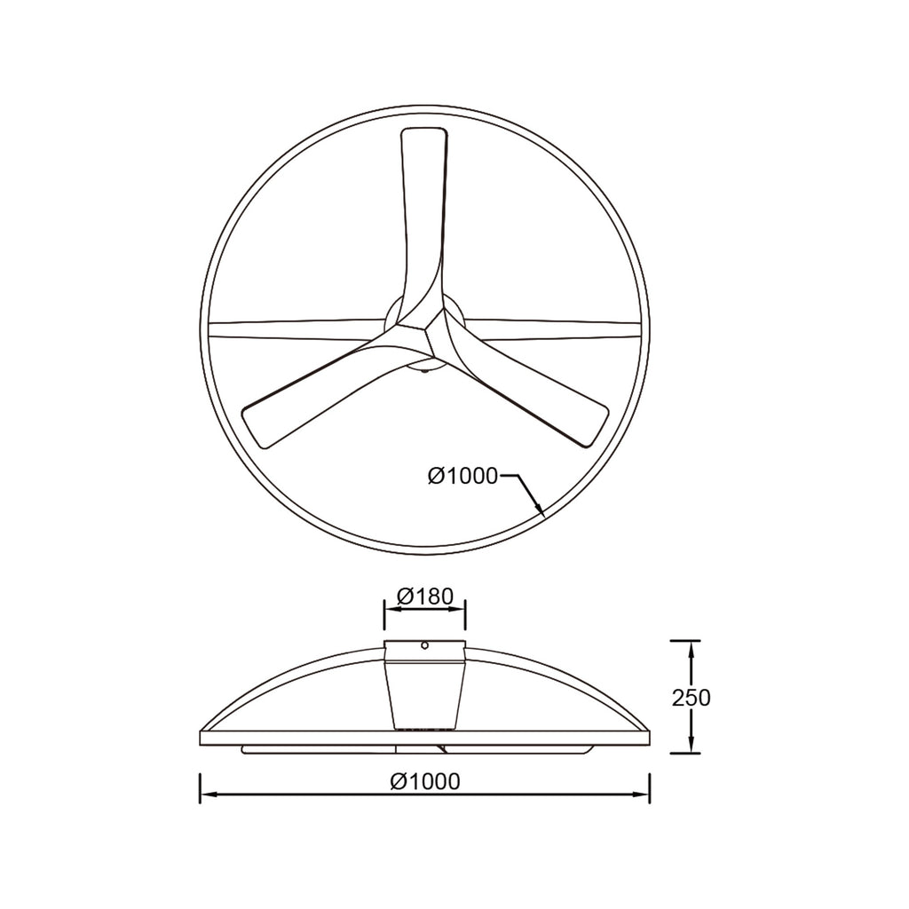 Mantra NEPAL II L LED stropni ventilator 100cm BIJELI