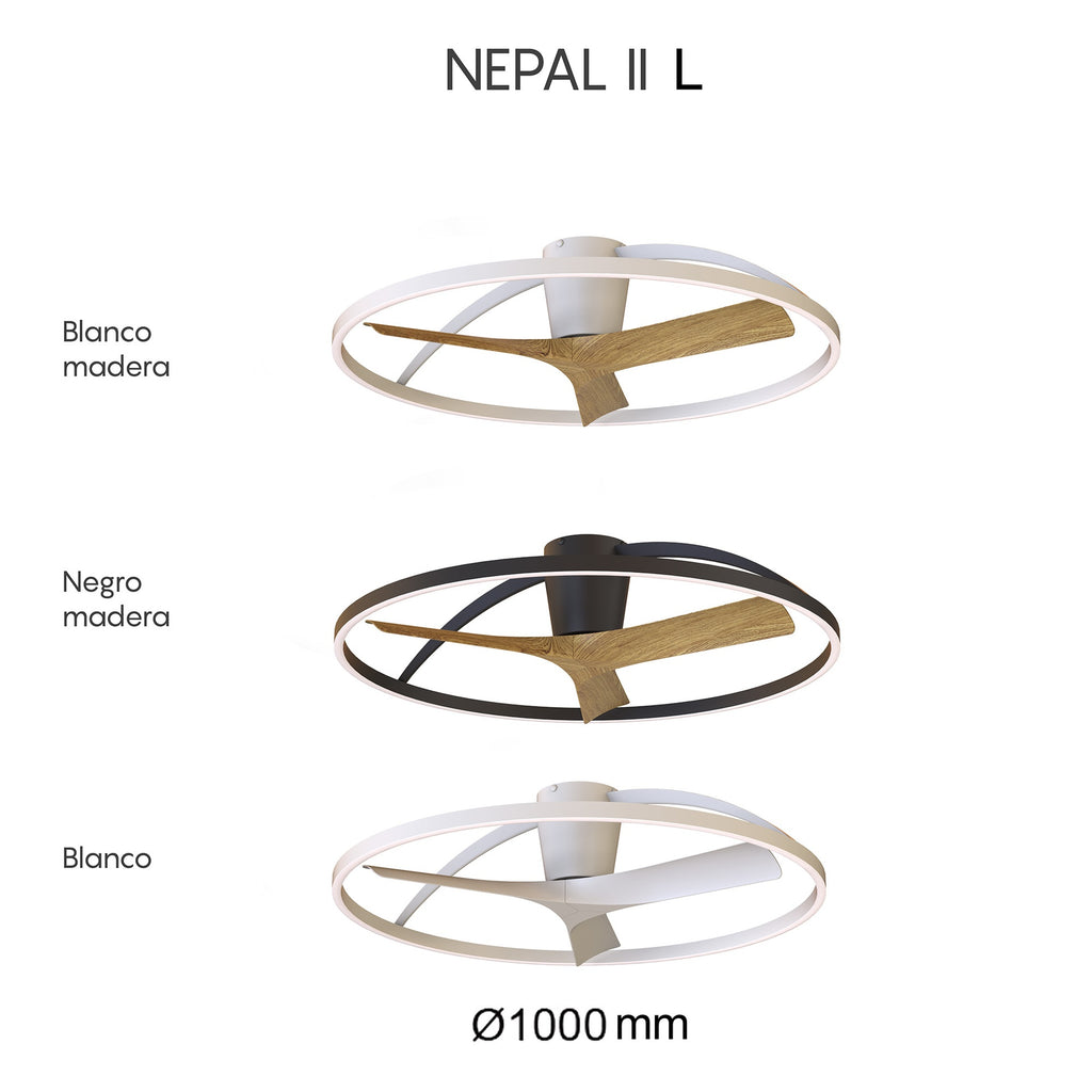 Mantra NEPAL II L LED stropni ventilator 100cm DRVO/BIJELA
