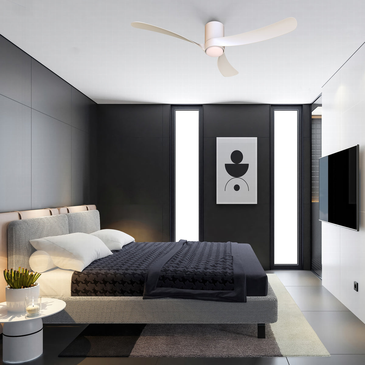 Mantra NEMO II L stropni LED ventilator 132cm BIJELI