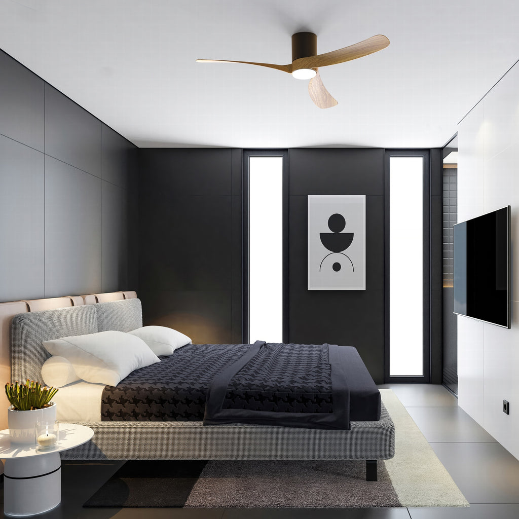 Mantra NEMO II L stropni LED ventilator 132cm DRVO/CRNA
