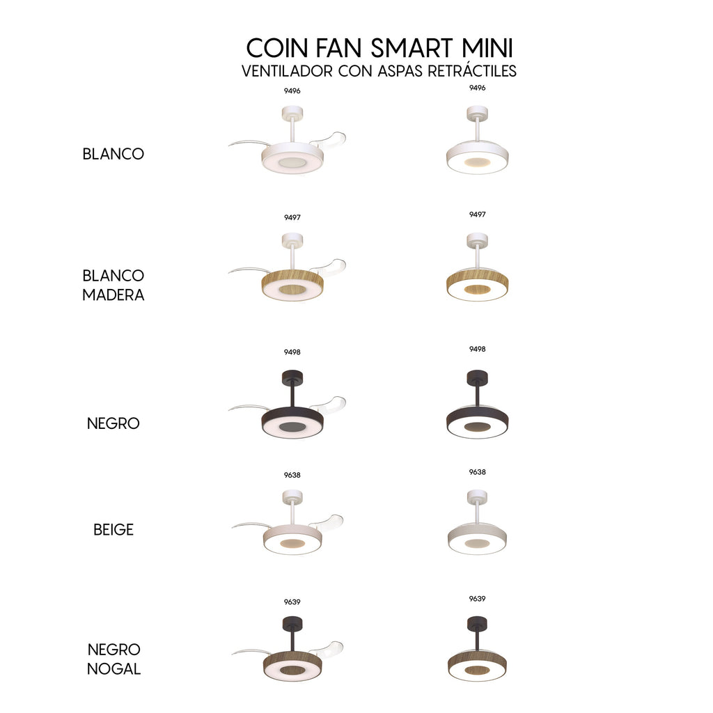 Mantra COIN FAN S PAMETNI LED stropni ventilator 91cm CRNI