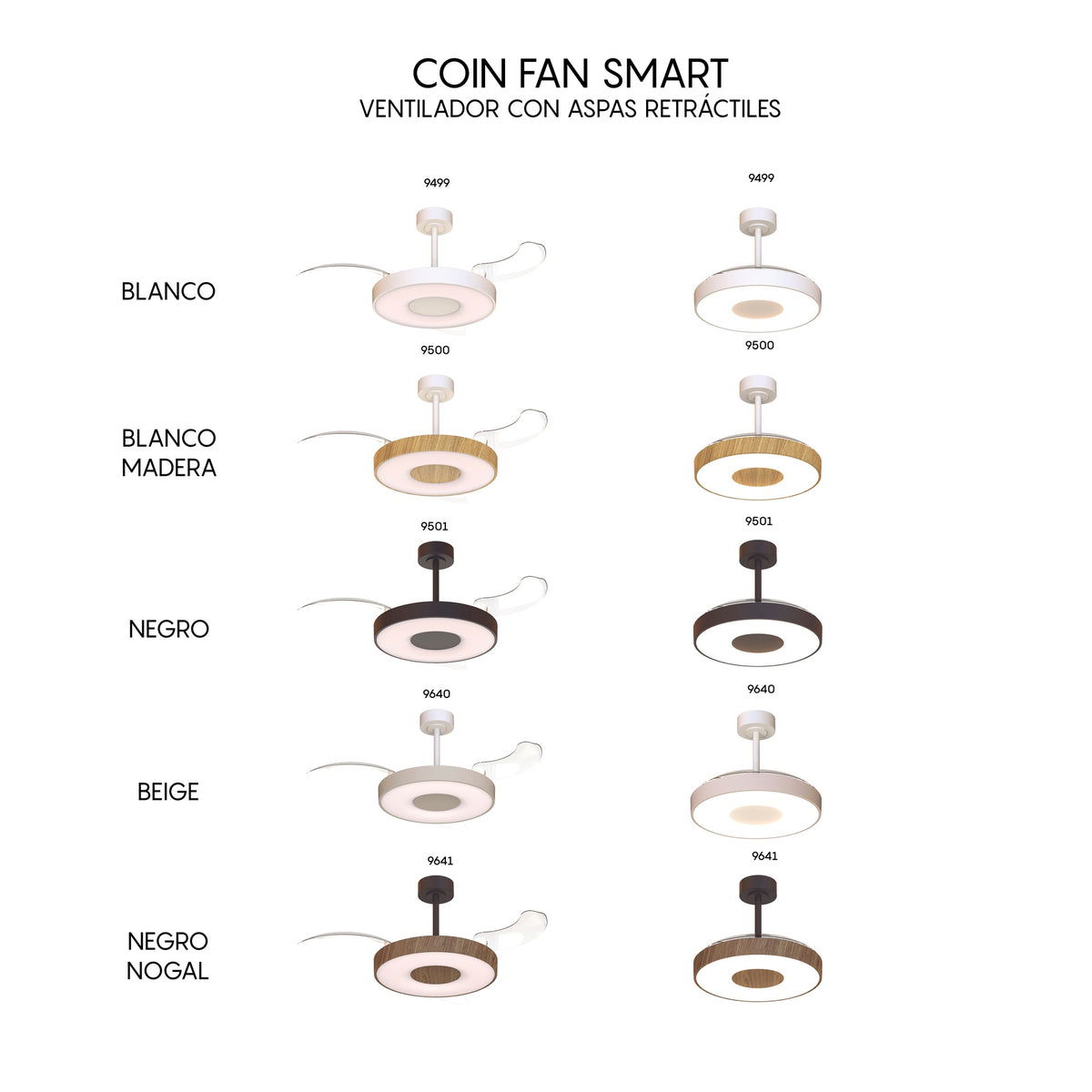 Mantra COIN FAN M PAMETNI LED stropni ventilator 106cm BIJELI