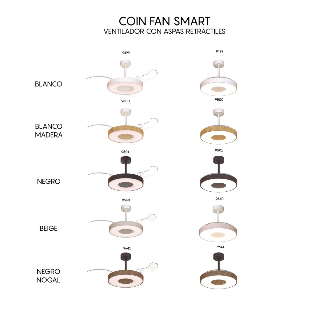 Mantra COIN FAN M PAMETNI LED stropni ventilator 106cm BEŽ