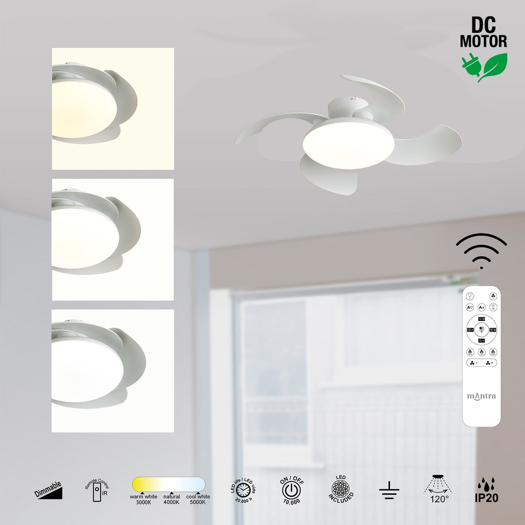 Mantra ALOHA II stropni LED ventilator 83cm BIJELI