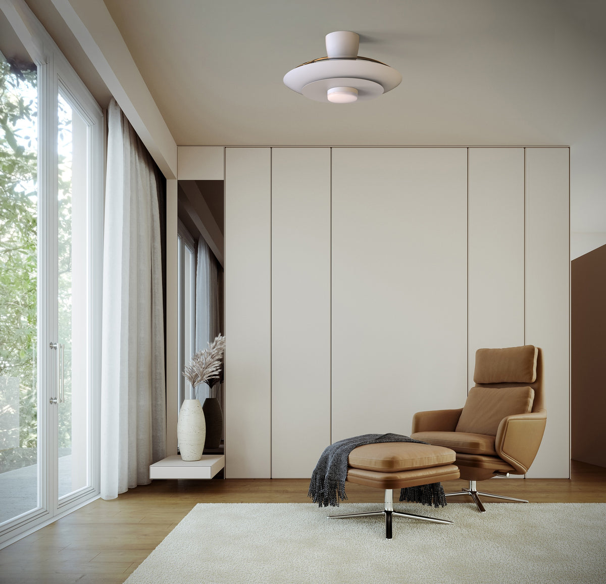 Mantra KYOTO stropni LED ventilator s uvlačivim krilima 50/106cm BIJELI