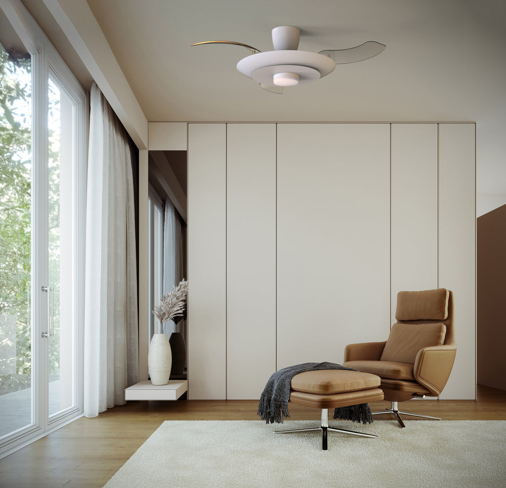 Mantra KYOTO stropni LED ventilator s uvlačivim krilima 50/106cm BIJELI