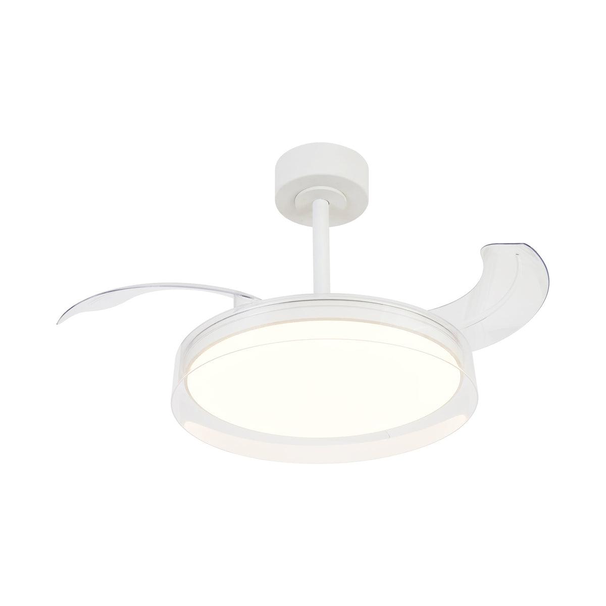 Mantra GLASS FAN S stropni LED ventilator 91cm PROZIRNA/BIJELA