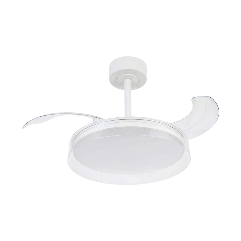 Mantra GLASS FAN S stropni LED ventilator 91cm PROZIRNA/BIJELA