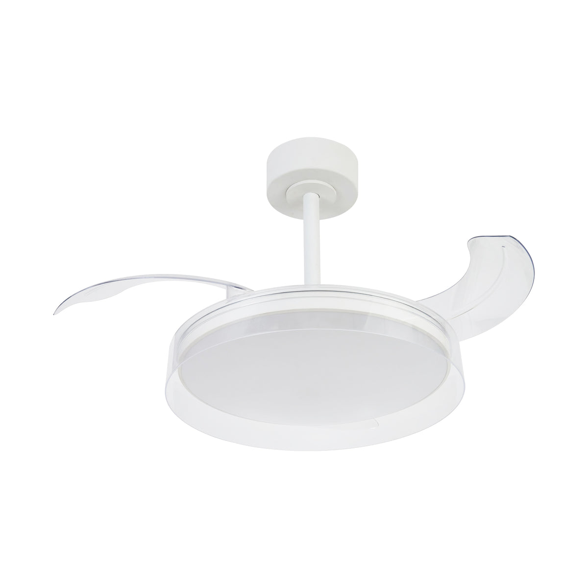 Mantra GLASS FAN S stropni LED ventilator 91cm PROZIRNA/BIJELA